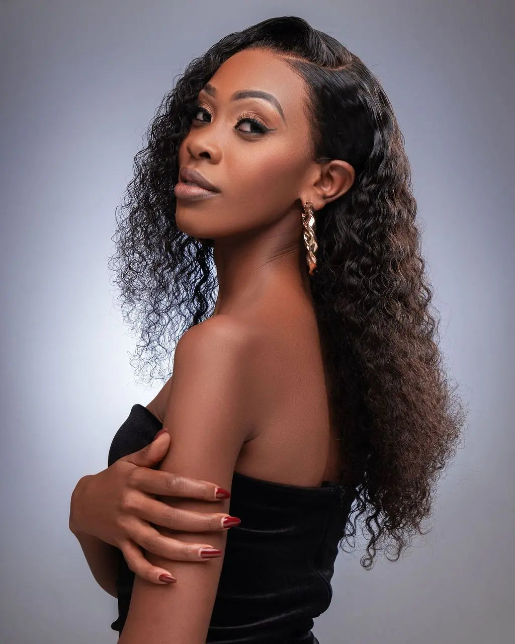 Deep Curl 13x6 Lace Frontal Wig – 18 Inch (100% Virgin Human Hair) - My Princess Hair