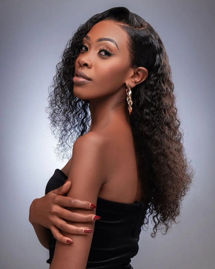 Deep Curl 13x6 Lace Frontal Wig – 18 Inch (100% Virgin Human Hair) - My Princess Hair