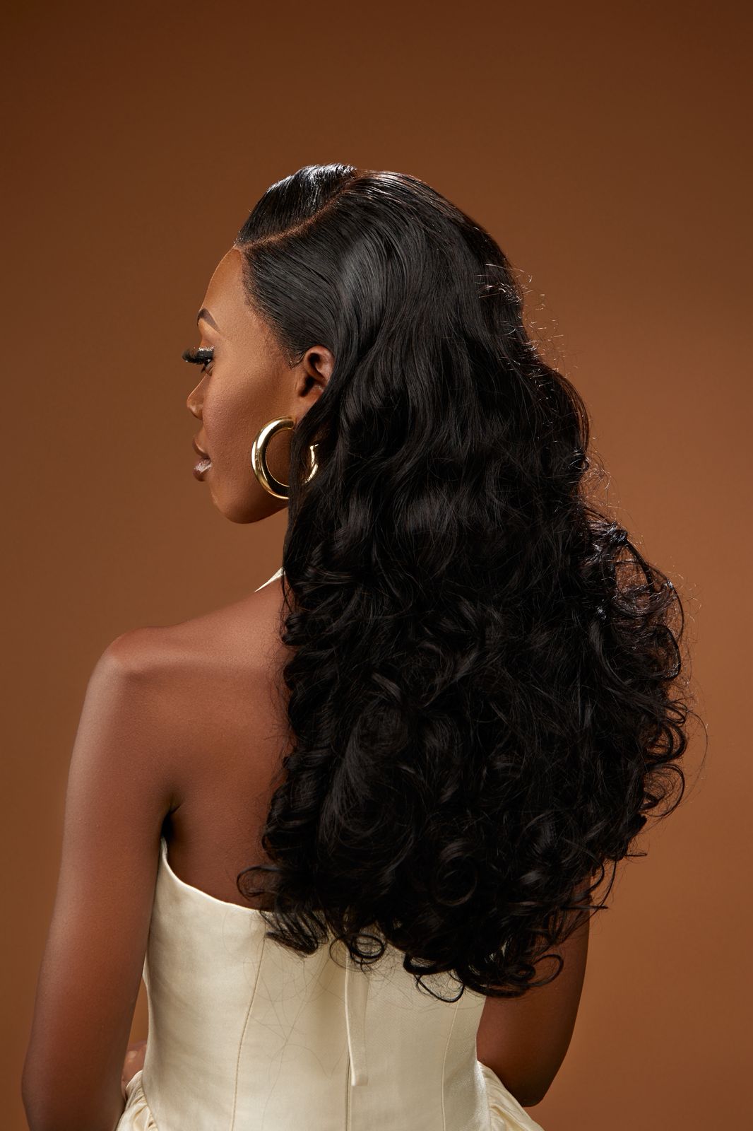 Loosewave Wig – 14-inch | Maroon & Black | 5x5 Frontal