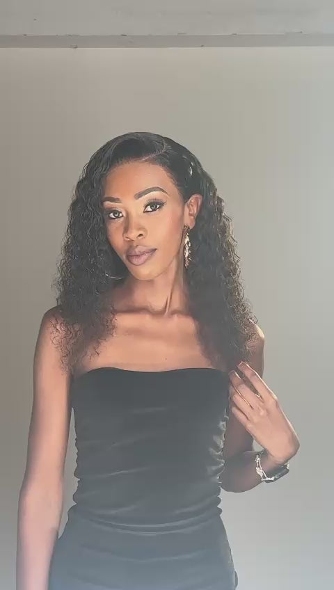 Deep Curl Wig 13x6 Lace Frontal Wig – 18 Inch (100% Virgin Human Hair)